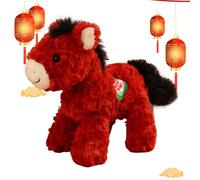 Genérico Lunar New Year Horse Stuffed - Soft Comforting Toy Plush Animal For Kids, Teens, Adults | New Year Gift, Playtime, Bedtime, Travel, Birthday, Holiday, Bedroom, Living Room, Car, Sofa