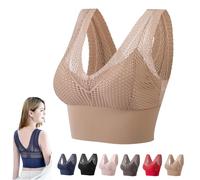 Genérico Lunash Veracurves - Effortless Shaping Bra, Lunash Bras, No Underwire Lace Plus Size Bra for Women (Khaki,XL)