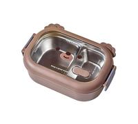 Genérico Lunch Box - 1000ml Thermal Salad Bowl | Stainless Steel Lunch Container, Cute Bear Design Compartment Lunnch Box For Girls Boys Women Men School Work Travel Beach Picnic