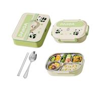Genérico Lunch Box - 304 Stainless Steel | Capybara Panda Compartment Lunch Kit | Storage Containers Snack Holder With Utensils For Home Office School Camping Travel Fishing