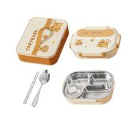 Genérico Lunch Box- 304 Stainless Steel | Capybara Panda Lunch Box | Capybara Panda Food Containers With Spoon Chopsticks Soup Bowl Carrying Bag Portable Snack Holder For School Office Picnic Camping