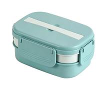 Genérico Lunch Box Container, Portable Meal, 3 Layer Leakproof Microwave Safe Food Storage, Sturdy Lunch Organizer Office Travel Camping Picnic Dining Out Use for Daily Meal Packing 21.5×14.5×10cm