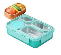 Genérico Lunch Box - Food Storage Container | 4 Compartment bentto Box, Portable Lunch Container Microwave and Dishwasher Safe Meal Prep Containers for Offices Camping
