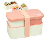 Genérico Lunch Box For Adults, 2-TierFood Container With Removable Utensil Set And Sealing Strap, 1450ml Microwave Safe Bowl For Work College School Picnic Outdoor