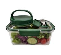Genérico Lunch Box For Salad - Salads Container To Go | Leak-Proof Divided Lunch Storage With Lid | Portable Divided Lunchs Bowl | Salad Bowl With Dressing Container | For Office School Travel