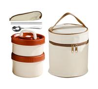 Genérico Lunch Box, Insulated Food Container, Multi-Layer Reusable, Meal Prep Storage with Microwaveable Design, Built in Cutlery Set for Work, School, Picnic, Camping, Travel, Kitchen, Outdoor