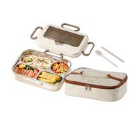 Genérico Lunch Box Insulated, Meal Container, Food Storage Case, Large Capacity Interior, Portable Handle Design, Leakproof Seal, Easy to Clean, Perfect for Picnic, Travel, (PP/304 Stainless Steel)