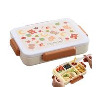 Genérico Lunch Box Kids, 5-Compartment Snackle Boxes Container, 9.84x7.48x1.97 inches Leak-Proof Food Storage Tray, Style Organizer for School, Summer Travel Commuting, Picnic, Beach Long Drives