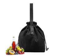 Genérico Lunch Container Bag, Canvas Cooler Carrier, Insulated Tote, Front Zipper Pocket Design,12.8x4.72x11.81 Inches, Blue Medium Size, Great for School, Work, Outdoor, Daily Meal Packing