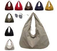 Genérico Lush Bag,Slouchy Tote Bags Men Women Large Shoulder Bags for Travel Commute,Waterproof,Large Capacity (khaki)