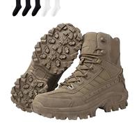 Genérico Luxsines/Dallader Leather Boots, Mens Orthopedic Support Anti-Puncture Work Boots Waterproof Anti-Sprain Hiking Boots (Coffee,39)