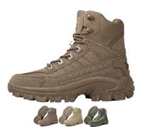 Genérico Luxsines Leather Boots, Mens Orthopedic Support Anti-Puncture Work Boots Waterproof Anti-Sprain Hiking Boots (Brown,45)