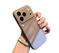 Genérico Luxury Crystal Texture Mobile Phone Case, Skin-Feeling Solid Color Protective Cover, Full-Coverage Lens Design for iPhone 17/16/15/14/13 Pro MAX Air Series