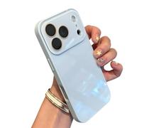 Genérico Luxury Crystal Texture Mobile Phone Case, Skin-Feeling Solid Color Protective Cover, Full-Coverage Lens Design for iPhone 17/16/15/14/13 Pro MAX Air Series