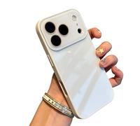 Genérico Luxury Crystal Texture Mobile Phone Case, Skin-Feeling Solid Color Protective Cover, Full-Coverage Lens Design for iPhone 17/16/15/14/13 Pro MAX Air Series