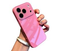 Genérico Luxury Crystal Texture Mobile Phone Case, Skin-Feeling Solid Color Protective Cover, Full-Coverage Lens Design for iPhone 17/16/15/14/13 Pro MAX Air Series