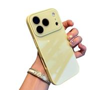 Genérico Luxury Crystal Texture Mobile Phone Case, Skin-Feeling Solid Color Protective Cover, Full-Coverage Lens Design for iPhone 17/16/15/14/13 Pro MAX Air Series