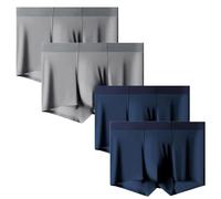 Genérico Luxury Ice Silk Men's Boxer Briefs - Seamless Breathablity Underwear with Soft Stretch Waistband & 3D Support