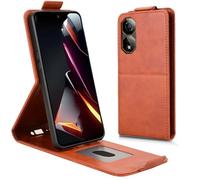 Genérico Luxury Phone Cover for ZTE Nubia Neo2 5G Vertical Flip Leather Case Premium Wallet Retro Cover(marrón)