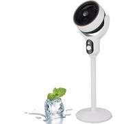 Genérico Luxvalu Fan, ColdBlast Adjustable Fan, 120° Smooth Auto-Swivel-Whole Room Coverage, Portable Rechargeable Usb Table Fans, Bedroom Living Room Fans, Suitable For Home Office (White,Button)