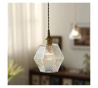 Genérico Luz colgante, Lámpara colgante pequeña de cristal japonés estilo retro for dormitorio francés romántico junto a la cama, balcón y pasillo(A)