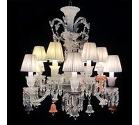 Genérico Luz colgante, Lámpara de araña cristal for sala estar, Villa lujo, vestíbulo Hotel, plomo que contiene tubo curvo, luz colgante tela(12 lights D81 H83cm)