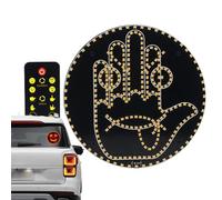 Generico Luz de expresión LED para coche, 14,4 x 14,4 x 2,3 cm, auto expresión luz para coches, luces para gestos de la mano con mando a distancia, para desplazamientos diarios, viajes, conducción