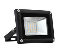 Genérico Luz de inundación blanca cálida de 12 V, luz de seguridad de 20 W, proyectos de iluminación blanca impermeable para exteriores, para terreno de bolas, estacionamiento, patio, gallinero