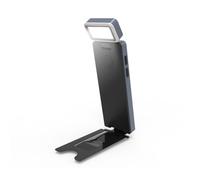 Genérico Luz de Lectura Recargable con Pinza, Lámpara LED de Protección Ocular, 3 Colores y 3 Brillos, Plegable para Leer en Cama (Gris, Azul, Violeta) (Azul)