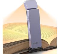 Genérico Luz de Lectura Recargable con Pinza, Lámpara LED de Protección Ocular, 3 Colores y 3 Brillos, Plegable para Leer en Cama (Gris, Azul, Violeta) (Violeta)