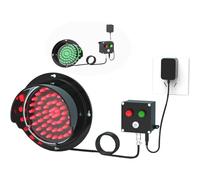 Genérico Luz de semáforo, Plug & Play 2 LED Rojo/Verde para Muelle de Carga, Luz indicadora Industrial para Pared, Control por botón,100mm/4in