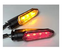 Genérico Luz de señalización de cambio carril Intermitentes Y Luces De Señalización Motocicleta Para Para FORZA750 Para CBR250RR 400R 500R 650R 600RR 1000RR-R Delanteros Traseros(Ámbar rojo)