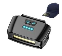 Genérico Luz de tapa con clip - frontal LED, frontal ajustable impermeable recargable por USB | brillante para sombrero, lámpara para pescar, correr, senderismo, acampar, mochilero,