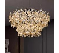 Genérico Luz de techo, Lámpara de techo con diseño araña cristal lujo for Villa, sala, comedor, dormitorio, accesorio iluminación principal(3 color,D95 with D60cm)