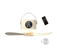 Genérico Luz De Ventilador De Techo - Ventilador De Lámparas De Campamento LED, Camping De USB | Temporizador Portátil De Dispositivo De Refrigeración, De 4 Velocidades, De Tec