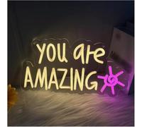 Genérico luz decorativa Letrero de neón Eres increíble, para ideal para estudio, dormitorio y oficina, 37 x 20 cm.