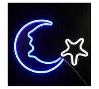 Genérico luz decorativa Letreros de neón con forma de para luna y estrellas, luces, arte de pared acrílico