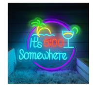 Genérico luz decorativa Letreros de neón Decoración Letrero de neón Son las 5:00 en algún lugar(A)