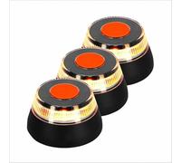 Genérico Luz Emergencia V16 Homologada DGT 3.0 con Geolocalización, Baliza Conectada DGT, Visibilidad 360°, Datos Incluidos Hasta 12/2038 (Negro, 3 Unid)