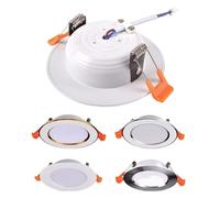 Genérico Luz empotrada LED regulable, luz tritono, punto 110/220V, 5W, 7W, 9W, 12W, 15W, empotrable de techo, lámpara blanca cálida(No-dimmable,WHITE 4000K_WHITE SLIVER 12W)