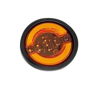 Genérico Luz Freno Camión 24V Marcador Lateral Parada Para Camiones Remolques Cola Trasera LED Redonda Para Coche Intermitentes Dinámicos(Amarillo)