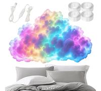 Genérico Luz LED 3D Thundercloud - Fibra de algodón electrónica | Kit de iluminación 3D de gran flash | Lámpara de pared creativa Thundercloud para fiestas de dormitorio de oficina en casa