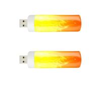 Genérico Luz LED con efecto de llama | Linterna de luz con efecto de llama similar al fuego,Luz de recargable por USB, ahorro de energía, linterna similar al fuego, de Natural, luz decorativ