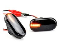 Genérico Luz Marcador Lateral Luz De Señal Giro LED Para Nissan Para Tiida C11 Para Note E11 NE11 Para Micra K12 NP300 Para Navara D40 Para Qashqai J10 indicador espejo lateral(Smoked black B)