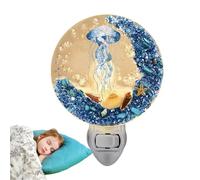 Genérico Luz nocturna de animales marinos | Luz nocturna de tortuga marina azul - Linda lámpara de pared enchufable de tortuga marina azul, decoración de dormitorio para decoración del hogar de playa