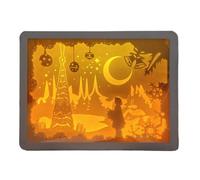 Genérico Luz nocturna,de luz - de lámpara de sombra | s de sombras 3D, esculturas de papel con luz LED, lámparas de mesa de noche, decorativa para escritorio