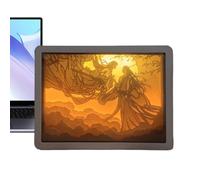 Genérico Luz nocturna,de luz - Luces nocturnas con marco | s de sombras 3D, esculturas de papel con luz LED, lámparas de mesa de noche, decorativa para escritorio