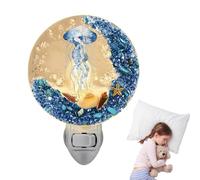 Genérico Luz nocturna de playa - Linda luz nocturna con tema del océano | Linda lámpara de pared enchufable de tortuga marina azul, decoración de dormitorio para decoración del hogar de playa