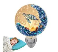 Generico Luz nocturna de playa, luz nocturna azul tortuga marina | Marina 'Oceano, luces nocturnas vintage conectadas a la pared, luces nocturnas vintage sumergibles tortuga verano