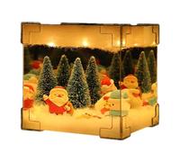 Generico Luz Nocturna de Santa Claus - Luz Nocturna de Papá Noel | Decoraciones navideñas con Escena Cube Design Home | Luces Nocturnas del Muñeco Dis Nieve Dis Natales para Interior